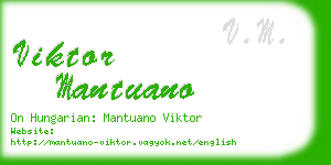 viktor mantuano business card